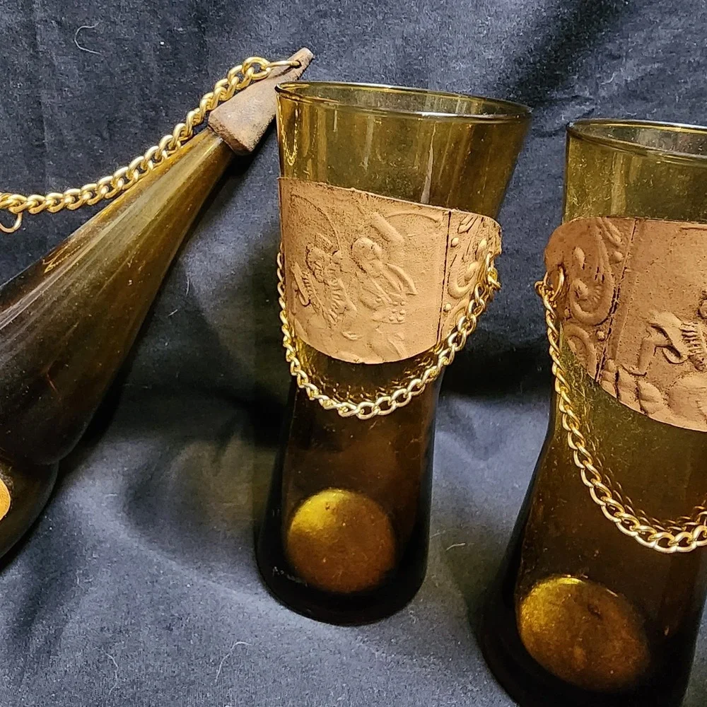 Amber Spanish porrón set Of 5‎